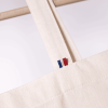 Tote bag JIM tissé en France zoom étiquette Made In France