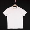 T-shirt blanc ajusté pour homme à personnaliser, tissu jersey en coton bio certifié GOTS, coupe élégante, fabriqué en France