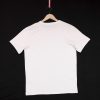 Vue arrière du t-shirt blanc ajusté pour homme personnalisable, tissu écologique en coton bio certifié GOTS, confection française